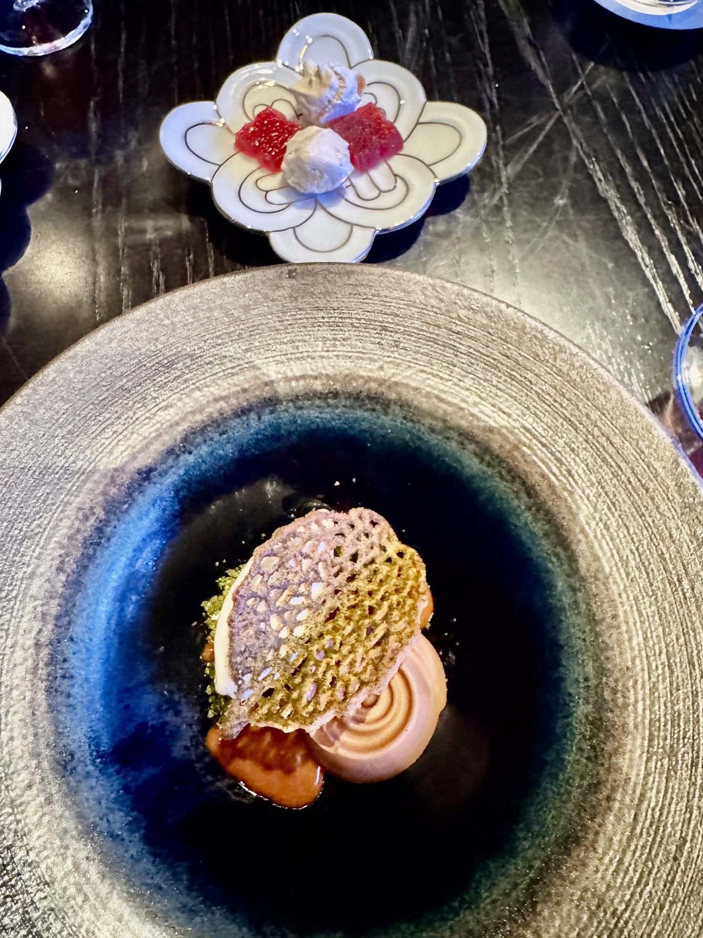 Refined plated dessert at Prefecture 48